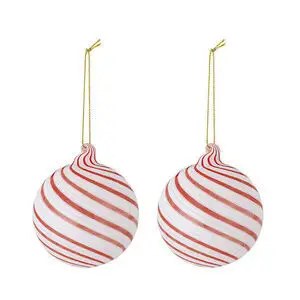 Bloomingville - Zwirl Ornament, Rød, Glas