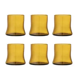 Bloomingville - Florentine Drikkeglas, Multipak, Brun, Genanvendt Glas