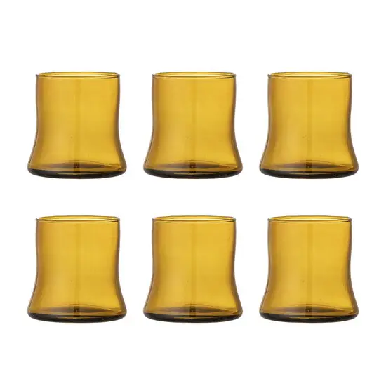 Bloomingville - Florentine Drikkeglas, Multipak, Brun, Genanvendt Glas