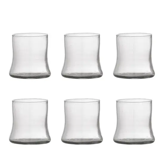 Bloomingville - Florentine Drikkeglas, Multipak, Klar, Genanvendt Glas