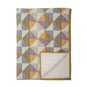 Bloomingville - Crewe Quilt, Gul, Bomuld OEKO-TEX®