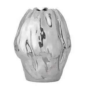 Bloomingville - Bobby Vase, Sølv, Stentøj