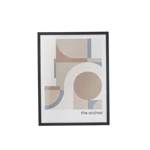 Bloomingville - Arches Illustration med ramme, Sort, Fyr