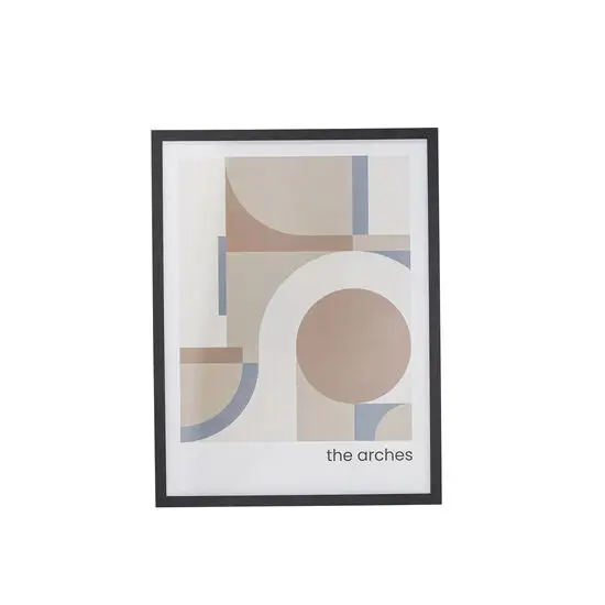 Bloomingville - Arches Illustration med ramme, Sort, Fyr