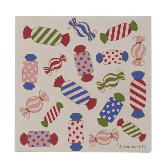 Bloomingville - Caramella Serviet, Rosa, FSC® Recycled, Papir