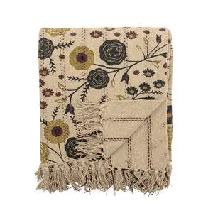 Bloomingville - Eydis Plaid, Natur, Genanvendt Bomuld