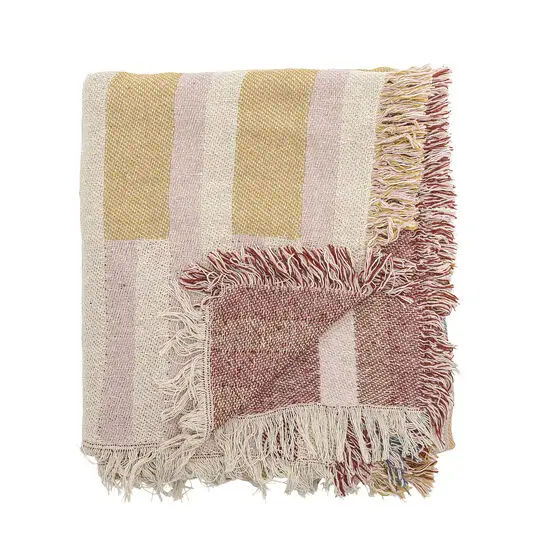 Bloomingville - Lane Plaid, Brun, Genanvendt Bomuld