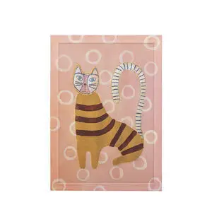 Bloomingville - Missy Illustration med ramme, Rosa, Fyrretræ