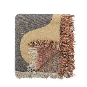Bloomingville - Arni Plaid, Brun, Genanvendt Bomuld