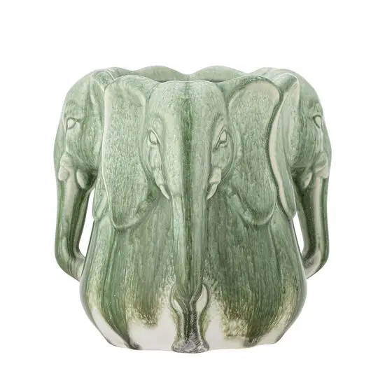 Bloomingville - Pontus Vase, Grøn, Stentøj