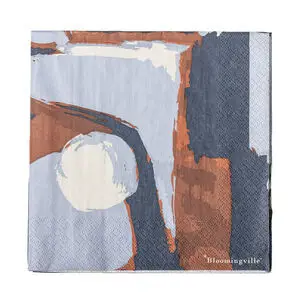 Bloomingville - Arty Serviet, Blå, FSC® Mix, Papir
