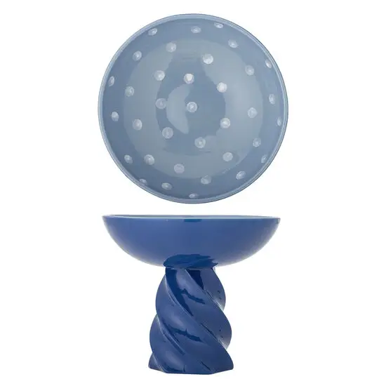 Bloomingville - Riley Opsats, Blå, Stentøj