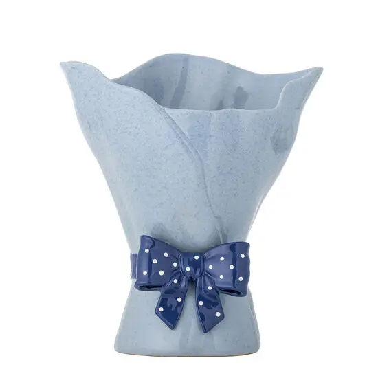Bloomingville - Belivia Vase, Blå, Stentøj