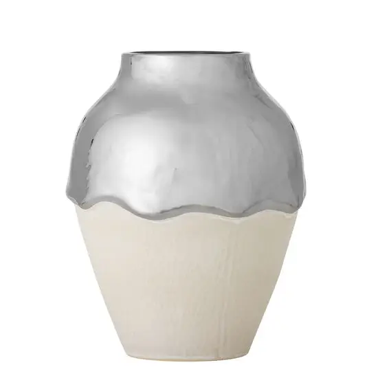Bloomingville - Silvio Vase, Sølv, Stentøj