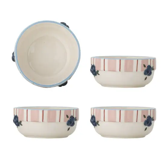 Bloomingville - Carry Skål, Rosa, Stentøj