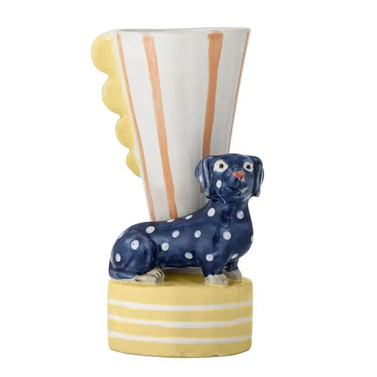 Bloomingville - Dachsy Vase, Multifarvet, Stentøj
