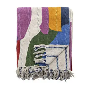 Bloomingville - Artista Plaid, Multifarvet, Genanvendt Bomuld