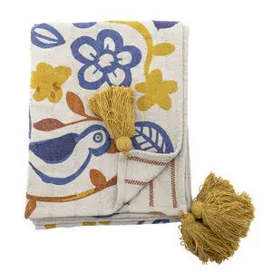 Bloomingville - Figuria Plaid, Multifarvet, Genanvendt Bomuld