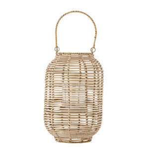 Bloomingville - Lander Lanterne m/Glas, Natur, Rattan