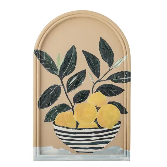 Creative Collection - Limone Illustration med ramme, Gul, MDF