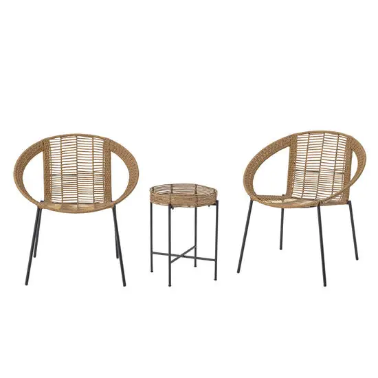 Bloomingville - Dudine Lounge sæt, Natur, Polyrattan