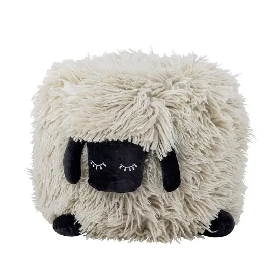 Bloomingville - Dolly Puf, Hvid, Uld