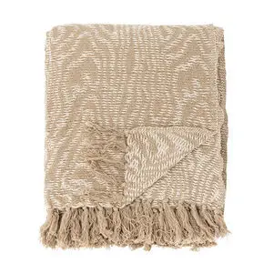 Bloomingville - Okapi Plaid, Brun, Genanvendt Bomuld