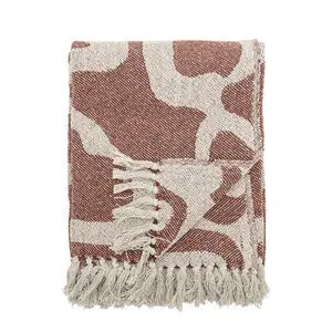 Bloomingville - Salobre Plaid, Brun, Genanvendt Bomuld