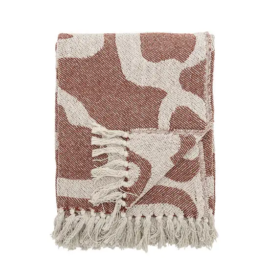 Bloomingville - Salobre Plaid, Brun, Genanvendt Bomuld