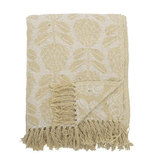 Bloomingville - Pratello Plaid, Gul, Genanvendt Bomuld