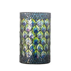 Creative Collection - Kali Fyrfadsstage, Blå, Glas