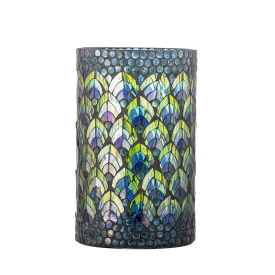 Creative Collection - Kali Fyrfadsstage, Blå, Glas