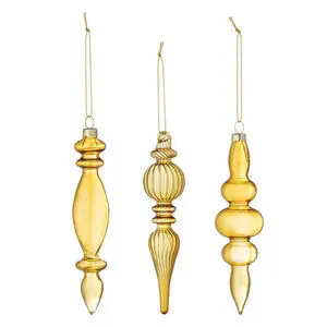 Bloomingville - Auralia Ornament, Guld, Glas