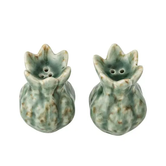 Creative Collection - Cyrill Salt & Pebersæt, Grøn, Stentøj