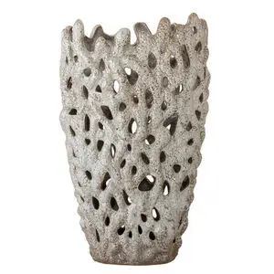 Bloomingville - Eunice Deko Vase, Hvid, Stentøj