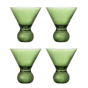Bloomingville - Corliss Cocktailglas, Grøn, Glas