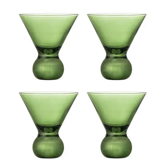 Bloomingville - Corliss Cocktailglas, Grøn, Glas