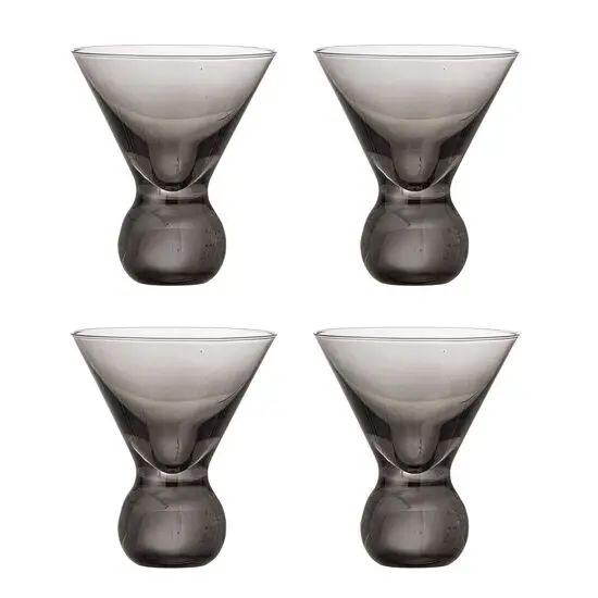 Bloomingville - Corliss Cocktailglas, Grå, Glas