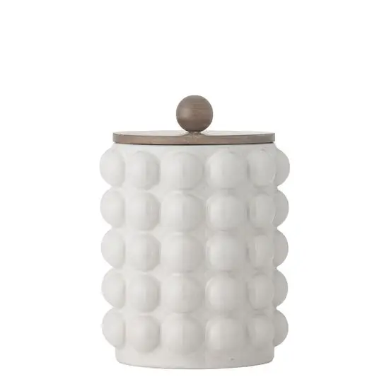 Creative Collection - Madge Krukke m/låg, Hvid, Stentøj