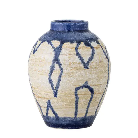 Creative Collection - Avon Vase, Blå, Stentøj