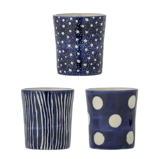 Creative Collection - Minoa Kop, Blå, Stentøj