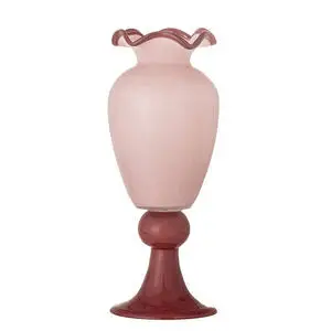 Bloomingville - Frills Vase, Rosa, Glas