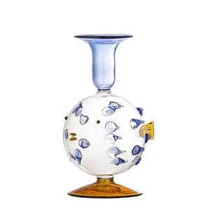 Creative Collection - Phila Lysestage, Blå, Glas