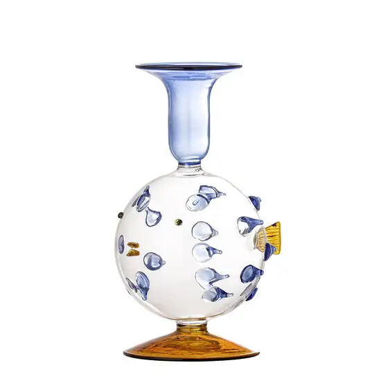 Creative Collection - Phila Lysestage, Blå, Glas