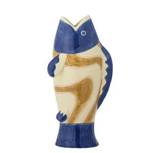 Bloomingville - Irving Vase, Blå, Stentøj