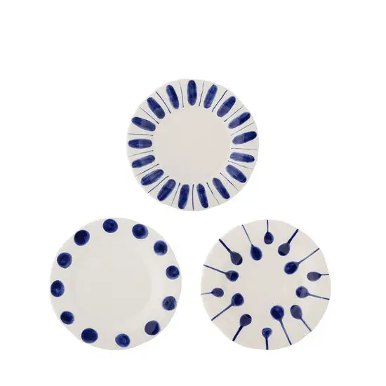 Creative Collection - Linora Tallerken, Blå, Stentøj
