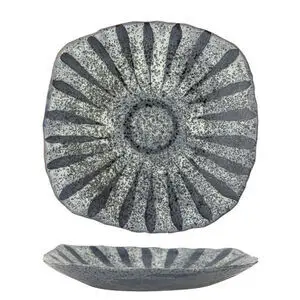 Creative Collection - Ramie Serveringsfad, Grå, Stentøj