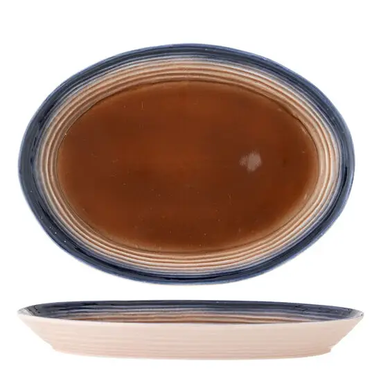 Bloomingville - Tatum Serveringsfad, Multifarvet, Stentøj