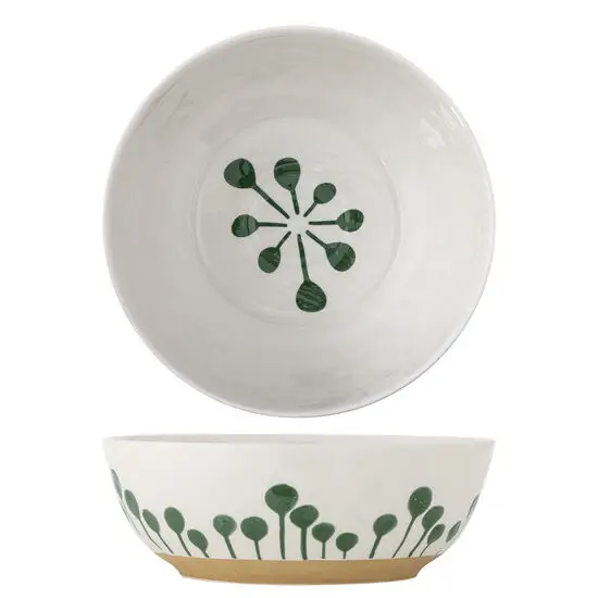 Creative Collection - Linora Skål, Grøn, Stentøj