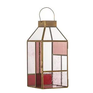 Bloomingville - Drew Lanterne, Rosa, Glas